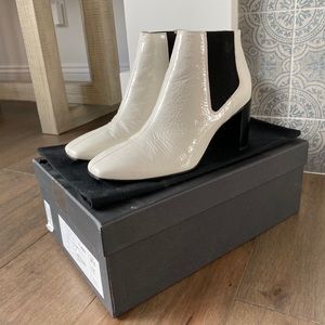 Rag and Bone White Patent Leather Bootie Size 7.5